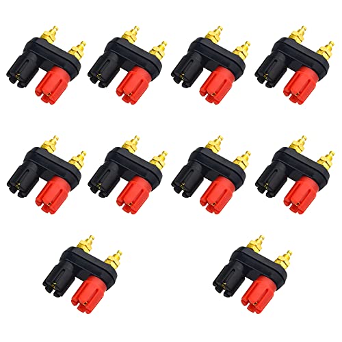 10 Pcs Dual 4mm Banana Plug Jack Socket Binding Post miniatura 1