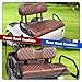NOKINS 4PCS Golf Cart Diamond Seat Covers Kit, Front&Rear Seat Covers Fits EZGO TXT 1994-2013/EZGO RXV Standard Seat Cushion, EZGO Vinyl Seat Cover Accessories, No Staples(Brown Brown 8438)