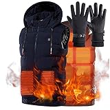 ★ [Chaleco térmico ligero] -Este es un chaleco calefactado ideal para el calor y el viento. Proporciona la función de calentamiento equivalente a 5 chalecos ordinarios. Muy indicado para actividades al aire libre, como motos de nieve, motos, montañismo y camping.