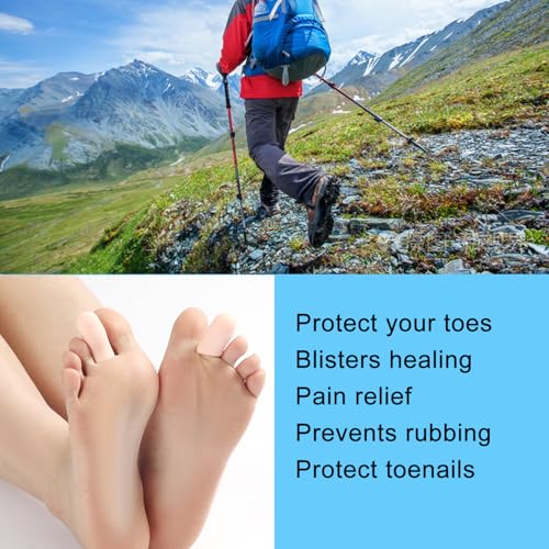 Image of Silicone Big Toe Protectors, Toe Caps Covers Sheeves to Provide Relief from Missing Calluses or Ingrown Toenails, Corns, Blisters, Hammer Toes (Small)