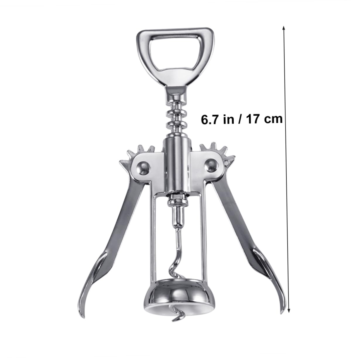 HOLIDYOYO 16cm Silver Plated Wine Bottle Opener Alloy Construction Simple Design