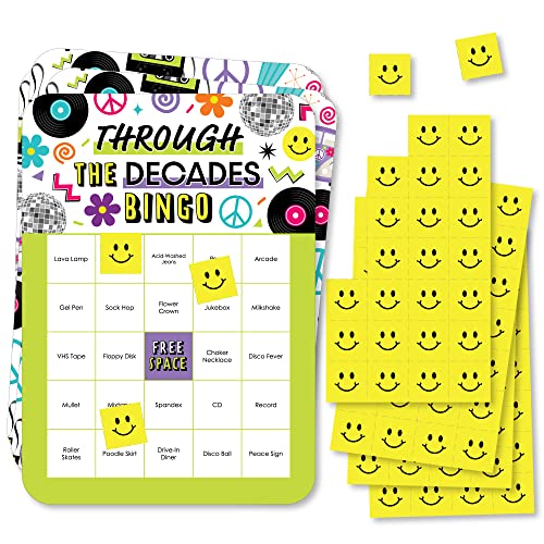 Big Dot Of Happiness Through The Decades - Bingo Cards And Markers - 50S, 60S, 70S, 80S, And 90S Party Bingo Game - Set Of 18 #TOP10