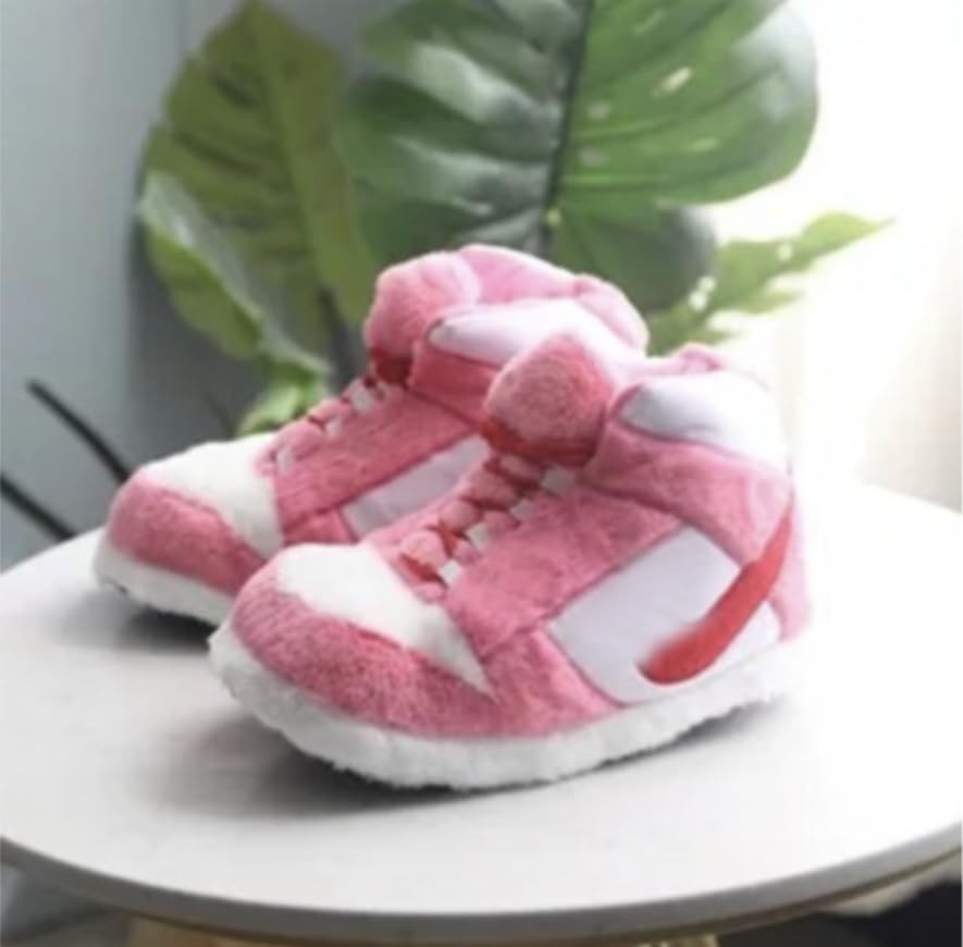 Image of Warm Furry Sneakers Slipper Comfy House Shoes Winter Plush Fuzzy Slipper Shoes For Women Men One Size Fits Most Fluffy Slides For Indoor Outdoor Bigfoot Gifts Houseshoes