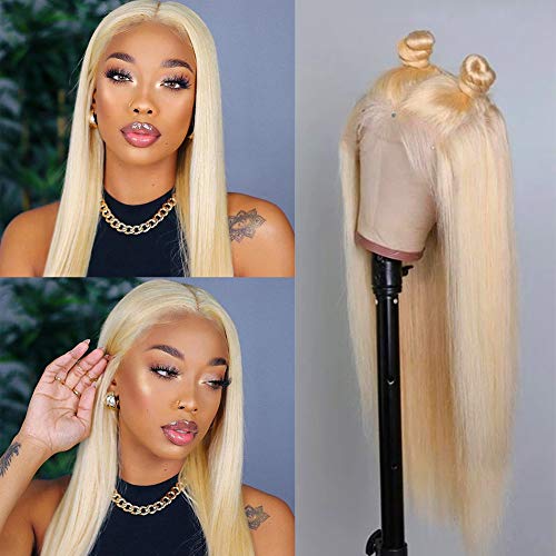 Nancy 613 lace front wigs human hair pre plucked 150% Density 13x4 straight human hair lace front wigs Blonde 24 Inch