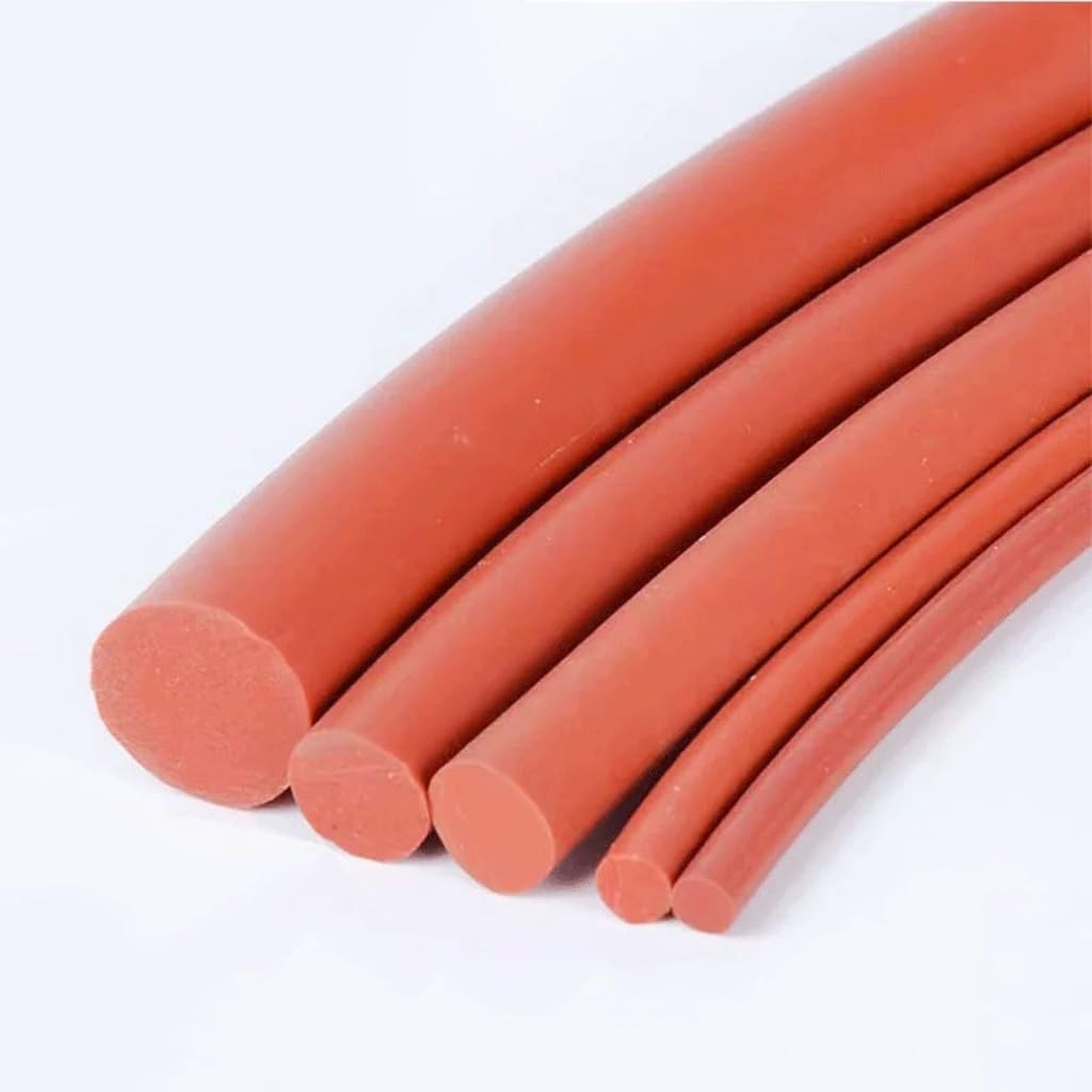 Barre De Tige En Caoutchouc De Silicone De Cordon De Silicone Solide Rond Rouge, For Les Accessoires De Joint Torique De Bandes D'étanchéité De Garniture De Joint En Caoutchouc De Silicone De Jardin D