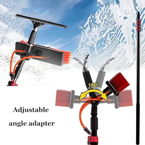 Kit di aste estensibili per la pulizia di finestre e pannelli solari, 5,4 m di lunghezza, con testina da 35 cm per soluzioni di pulizia efficienti