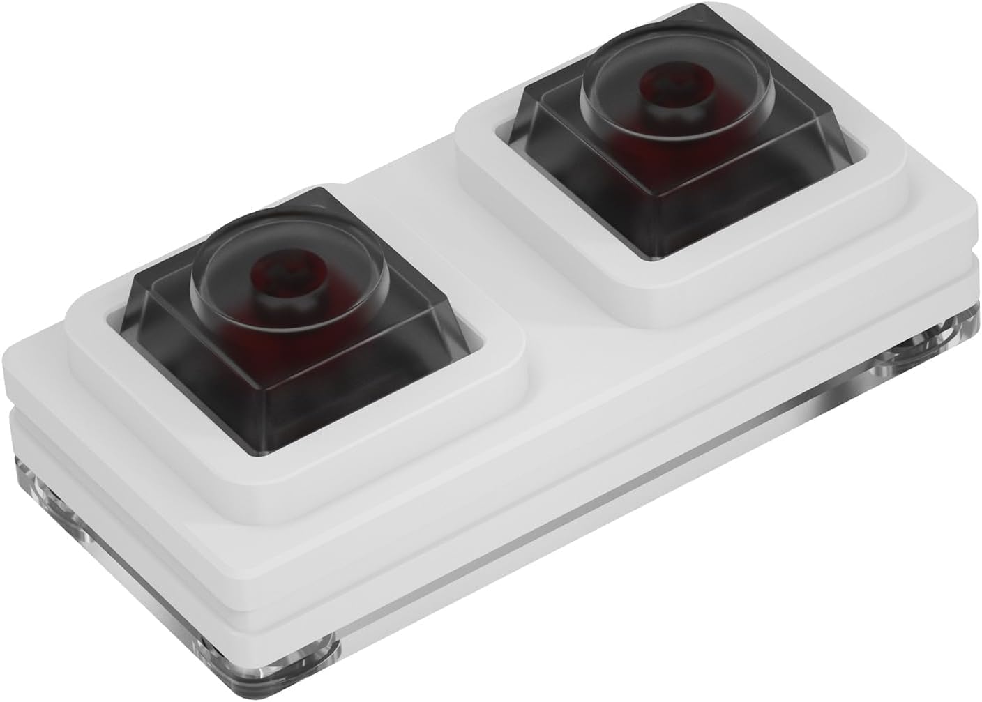 PC Power Button,Mini 2-Key Remote PC Power Switch，PC Computer Case Power Switch,Button Desktop Computer Supplies Made of Aluminum Alloy (Gray)