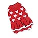 Abaodam Pet Shirts Dog Outfits for Small Dogs Dog Dress Girl Clothing Dog Warm Knitwear Doggy Clothes Puppy Dress Christmas Dog Apparel Small Dog Clothes Female Cat Sweaters Pajamas Love