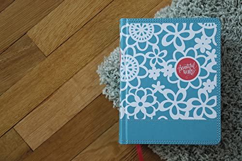 Niv, Beautiful Word Coloring Bible for Girls, Leathersoft Over Board, Teal: Hundreds of Verses to Co