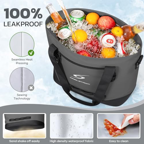 Image of Maelstrom 30 Can Insulated Cooler Bag, Leakproof Soft Ice Chest | Tote Style,16h Cold, Lightweight,Collapsible,Peva Liner,Waterproof,Gear Loop,Multi-Pockets,For Shopping,Beach,Picnic