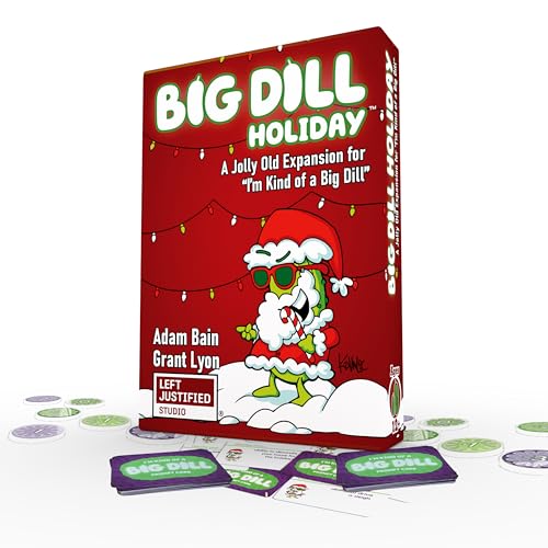 Left Justified Studio A Big Dill Holiday Fun Party Card Game for Adults, Teens & Kids, Holiday Party Game Bluffing & Exaggeration Deck for Groups, Family, and Friends