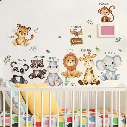 Vinilos Decorativos Educativos Animales Selva para Niños miniatura 5