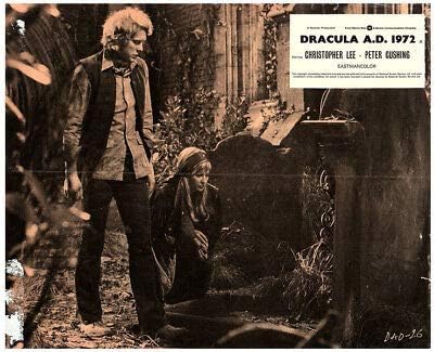 Dracula AD 1972 Original 8x10 Lobby Card Stephanie Beacham in Graveyard Hammer