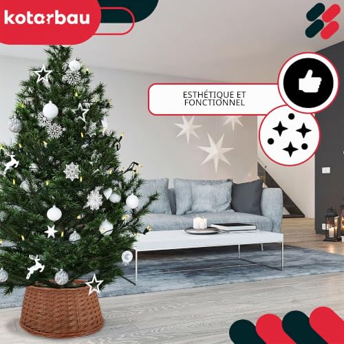 Cache Pied Sapin de Noël en Osier : Cachez le Pied Métal