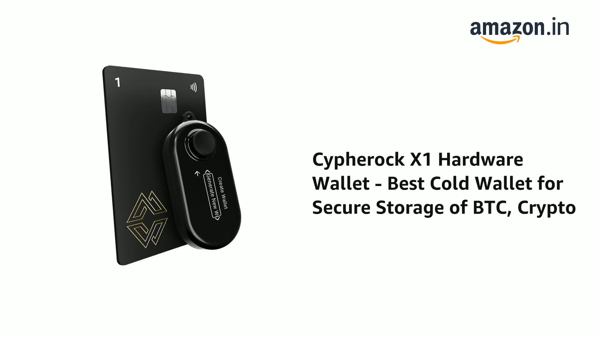 Cypherock X1 Hardware Wallet - Best Cold Wallet for Secure Storage of BTC,  Crypto : Amazon.in: Electronics