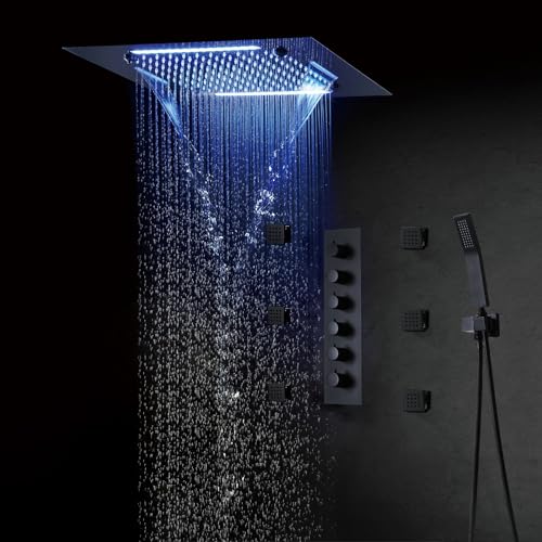 Oihpaw Luxus Regenduschsystem LED 500x500 mm