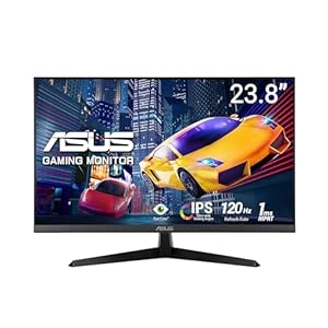 ASUS Eye Care VY249HGR – 24 Zoll Full HD Monitor – 120 Hz, 1ms MPRT, AdaptiveSync, GameFast Input – IPS Panel, Vesa 100×100, 16:9, 1920×1080, D-Sub, HDMI