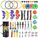 Winthai 52pcs Jouets de Plongée, Jouets de Natation Piscine, Jouet sous Eau été avec Anneaux de Plongée & Torpedo Bandits & Dauphins & L'algue Plongée etc. (Accessoires Riches)