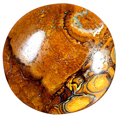 Opale Koroit australienne multicolore 6,74 carats, pierre précieuse opale rocheuse en vrac 15mm