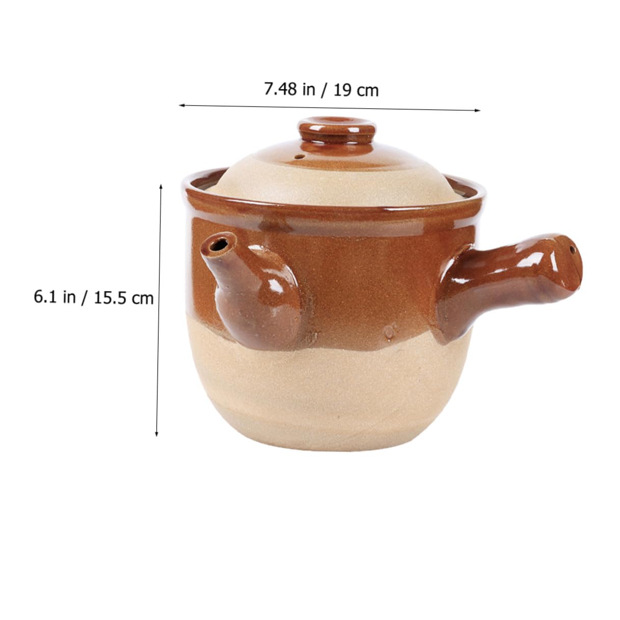 Lurrose de Barro Almacenamiento de Calor para Cocinar Medicina Tradicional de 3l Olla Pequeña de Alfarería Adecuado para Cocina en Casa