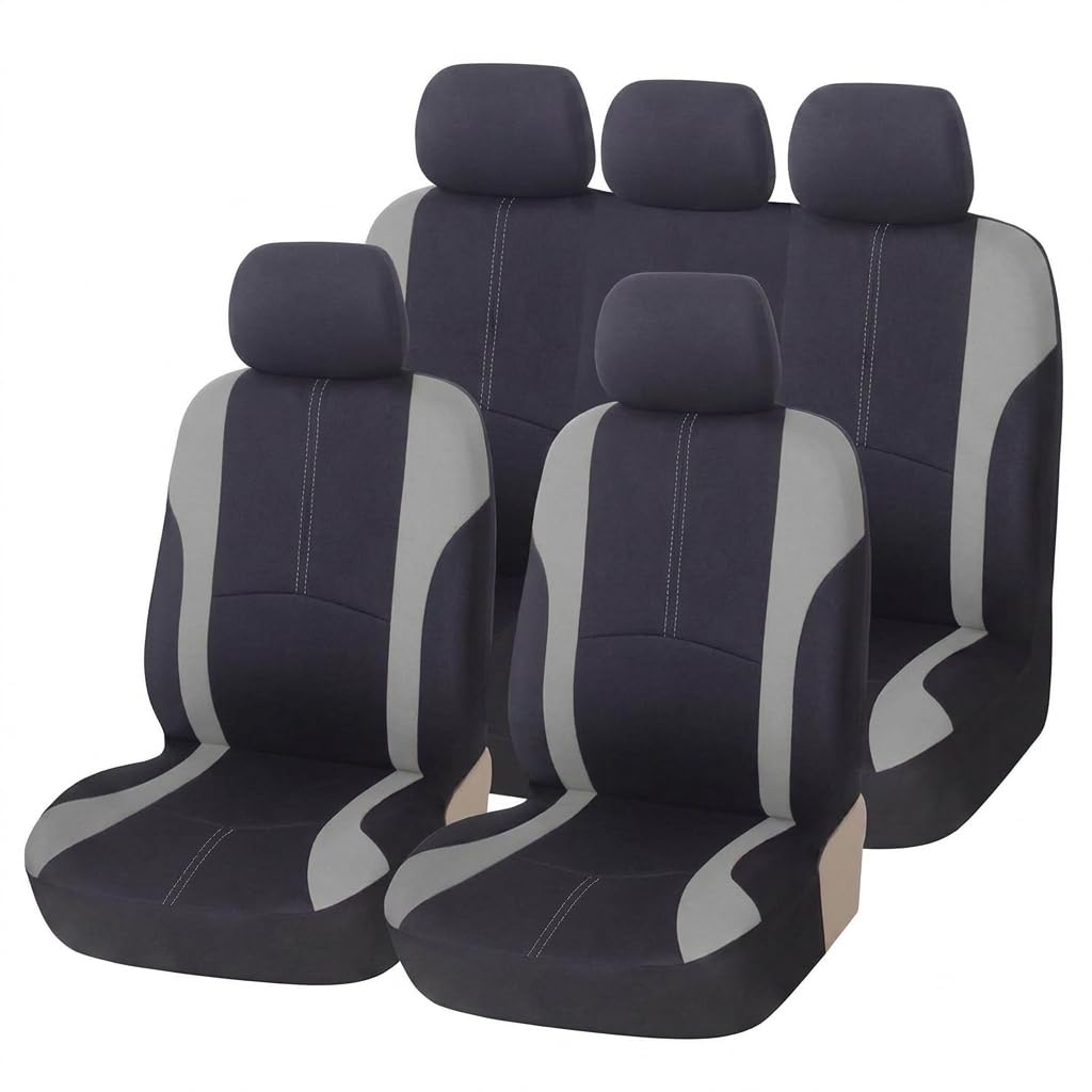9 Pezzi Coprisedili Auto per Toyota Hilux | Fodere Protezione Sedili Anteriori e Posteriori Traspirante Lavabile Accessori Interni Confortevole