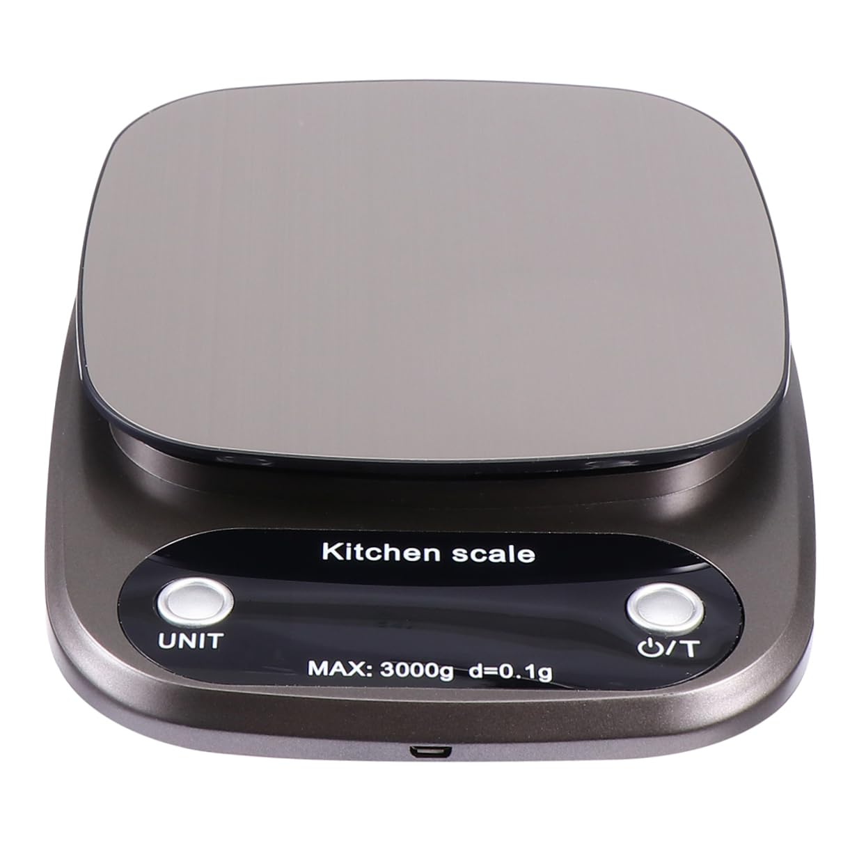 ABOOFAN Digitale Küchenwaage aus Edelstahl 3kg/0,1g Präzise Lcd Anzeige Wiederaufladbar Tragbar für Küchen und Schmuckgebrauch