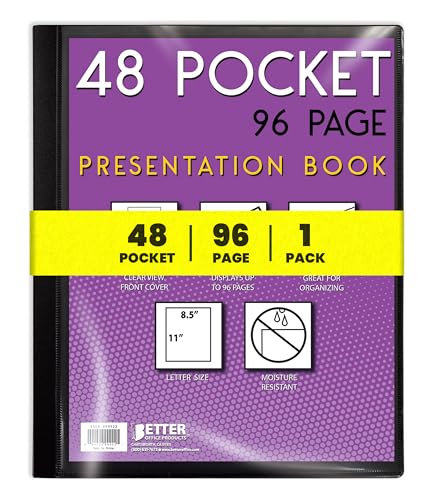 Carnet de présentation avec 96 pages de protection et couverture polyester durable