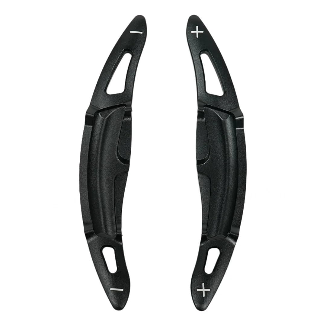 2Pcs Steering Wheel Shift Paddle Shifter Extension Trim Compatible for Porsche Panamera Macan Cayenne 911 718 2022(Gloss Black)