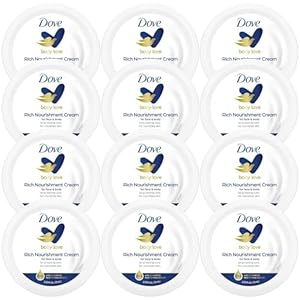 Dove Body Love Rich Nourishment Cream, Face, Hand & Body Lotion for Extremely Dry Skin, Fast-Absorbing 72-Hour Moisturizing Cream with Ceramide Serum, Travel Size, 2.53 Oz (Pack of 12)