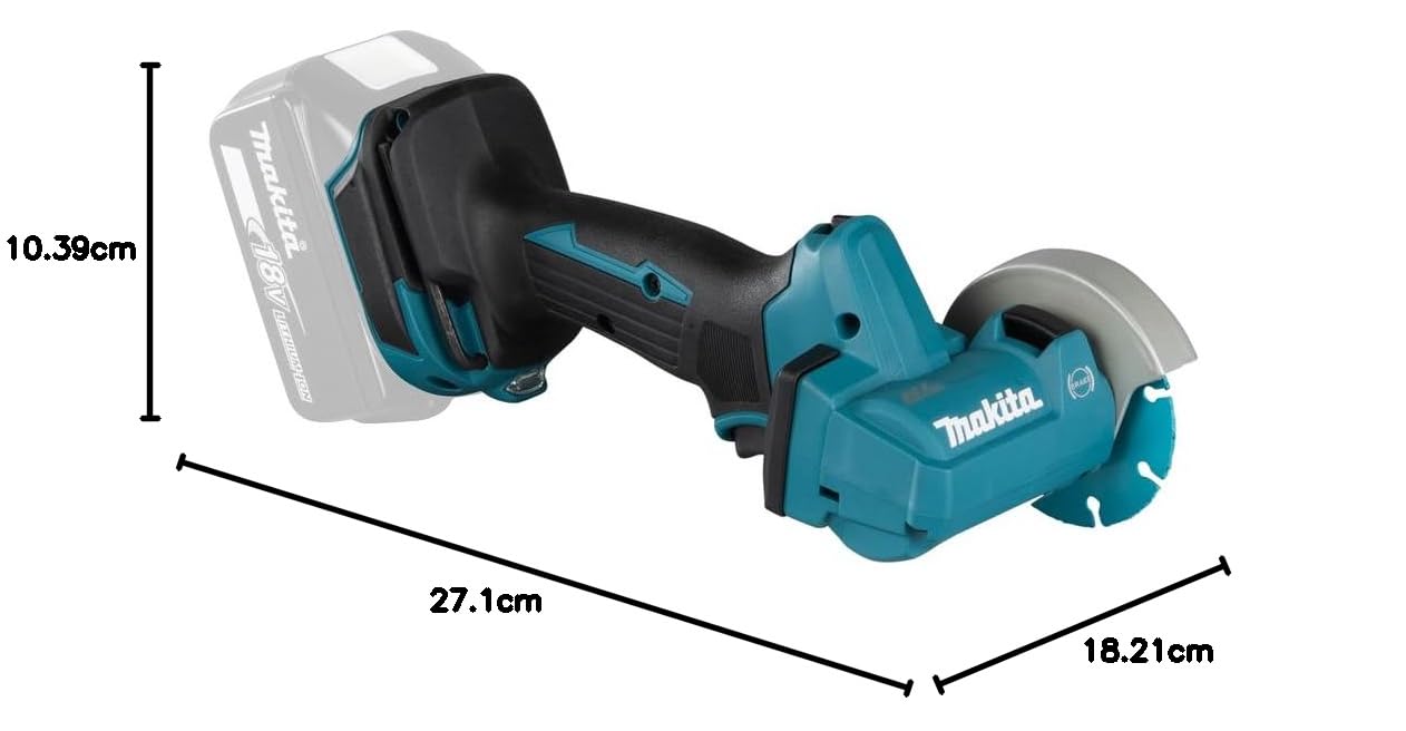 Makita Sega diamantata MAKITA DMC300ZJ 18V 76mm Blu, Nero (senza batterie e caricabatteria, solo