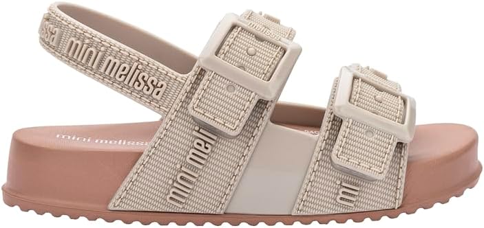 mini melissa Cozy Jelly Sandals for Toddlers & Little Kids - Summer Sandal w/Adjustable Back Strap, Jelly Shoes for Girls & Boys