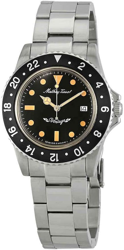 Mathey-TissotMathey Vintage Quartz Black Dial Men's Watch H900AN