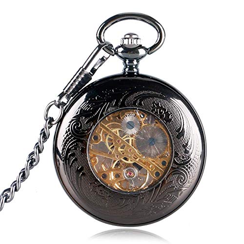 Montre de poche mécanique design Pentagramme style Steampunk vintage - 6
