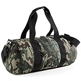 Freizeittaschen BagBase Camo Barrel Bag, 50 x 25 x 25 cm, Jungle Camo