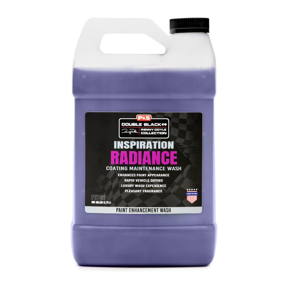 P&S Professional Detail Products Inspiration Radiance Coating Maintenance Wash – High-Gloss, UV Protection, Foam Cannon & Bucket Wash, Safe for Coated & Painted Surfaces - 1 Gallon