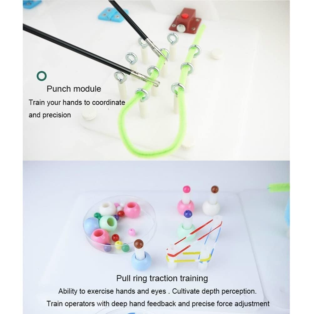 Laparoscopic Trainer Simulator Training Box, Simulator Box + 5 Moduli di Formazione + 4 Strumenti Chirurgici + Telecamera HD, Kit Simulatore di Chirurgia Laparoscopica, P