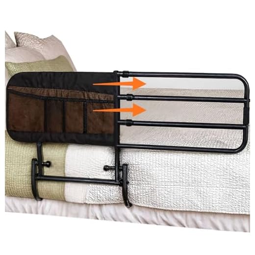 OrtoPrime Bed Rail for Elderly Adults – Adjustable Bed Grab Rail & Adult Bed Guard Rail – Bed Lever Aid for Getting Out of Bed – Bed Safety Rails for Adults – Bed Support Rail for Seniors