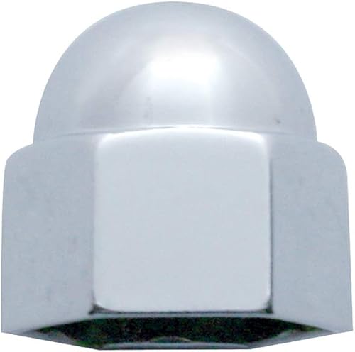 United Pacific 10026 Chrome Zinc 38 pulgadas X 58 pulgadas Cubierta de tuerca de bellota