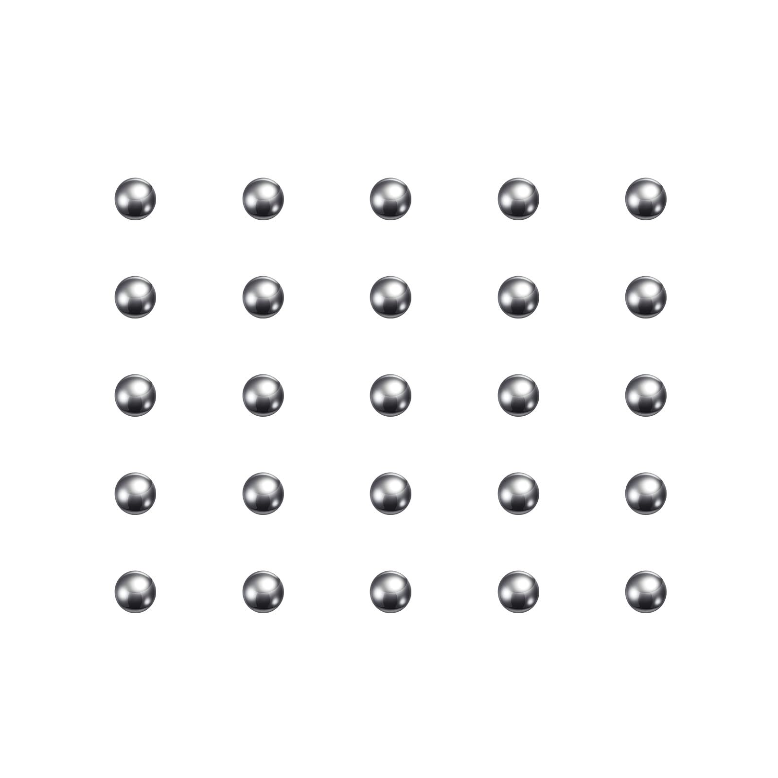 30 Billes Acier Chrome 10mm G25 - Pour Roulements Vélos, Roues - Sourcing Map