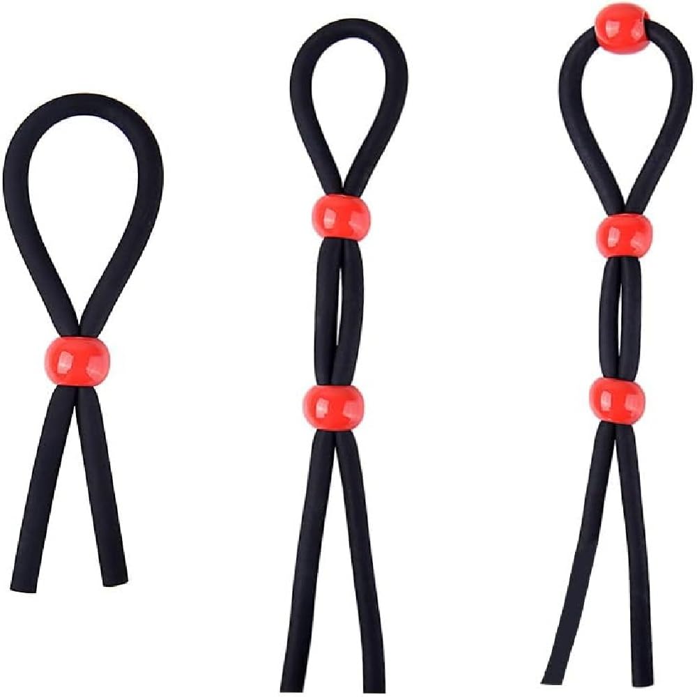 BeHorny Cock Ring Set, 3 Adjustable Cock and Ball Rings