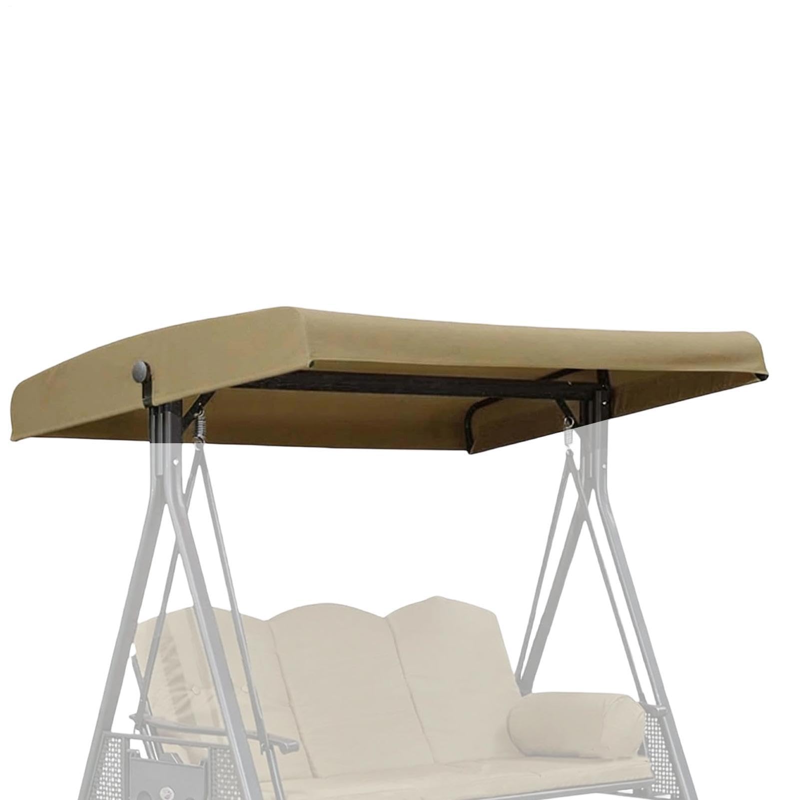 Replacement Swing Chair Canopy 2 & 3 Seater (191x120cm) - Waterproof Garden Swing Roof Cover - Anti-UV Universal Hammock Top Cover - Oxford Fabric