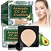 BB Mushroom Air Cushion, Avocado BB/CC Cream, All-Day Lasting Nude Foundation, Even Skin Tone Makeup Base, Easy to Apply, Thin, Moist