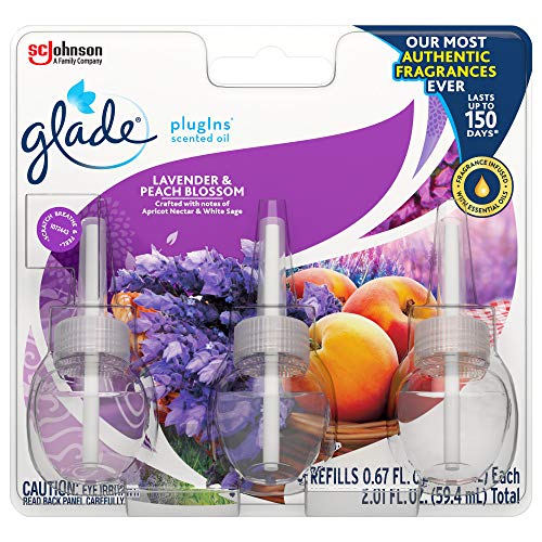 Glade PlugIns Refills Air Freshener, Scented Oil for Home and Bathroom, Lavender & Peach Blossom, 2. - //coolthings.us