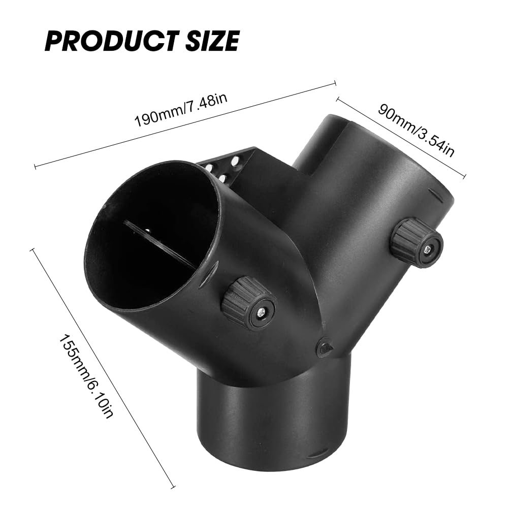 75 mm Riscaldatore Auto Caldo, Scaldabagno Diesel Forma a Y 3 Vie Ausiliari Accessorio per riscaldamento ad aria 3 vie Condotto Aria Tubo per Riscaldamento ad Aria, Ignifugo