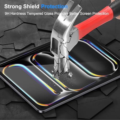 SIBEITU Screen Protector for iPad Pro 11 Inch 2024 Model M4, 2 Pack iPad Pro 5th Generation Tempered Glass Film, 9H Hardness HD Clear Compatible Face ID & Case Friendly for iPad Pro 11" 5th Gen
