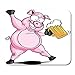 Produktbild Semtomn Mauspad Bier Party Schwein Getränk BBQ Cartoon Lustige Kommissionierung Frat Mousepad für Notebooks, Desktop-Computer Mausmatten, Büromaterial