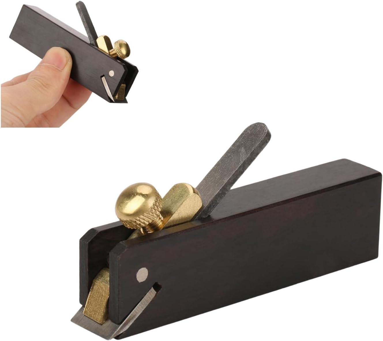 Mini Wood Plane, Ebony Tiny Block Plane DIY Woodworking Planer Hand Tool for Woodworkers Carpenters Carpenters Hobbyists Makers DIY Enthusiasts