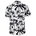 Men's Short Sleeve Hawaiian Shirt Quick Dry Loose Fit, Floral Print Tropical Cruise Beach Button Down Graffiti Aloha - Image 2