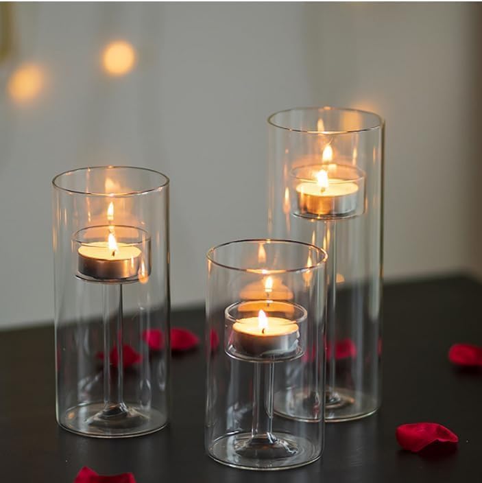 Romadedi Hurricane Glass Candle Holder - Image 2