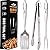 STEVEN-BULL Heavy Duty BBQ Grilling Tool Sets, Extra Thick Stainless Steel Spatula Fork and Tongs, Extra Long Grill Accessories, 18 Inch, Best for Barbecue & Grilling, Gift Box Package, 3 Pack